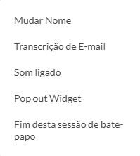 Opções do Menu