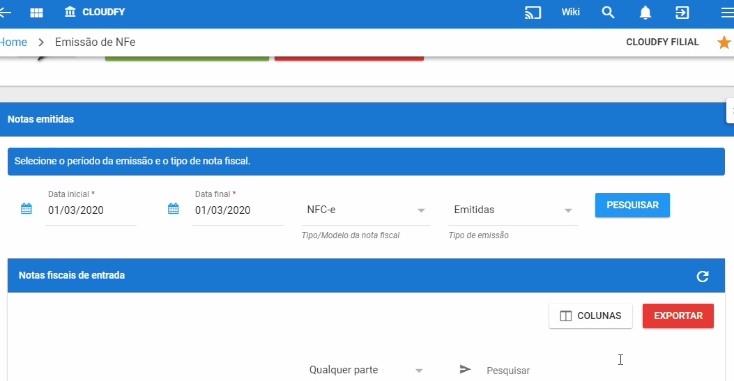 Envio de nota fiscal por e-mail